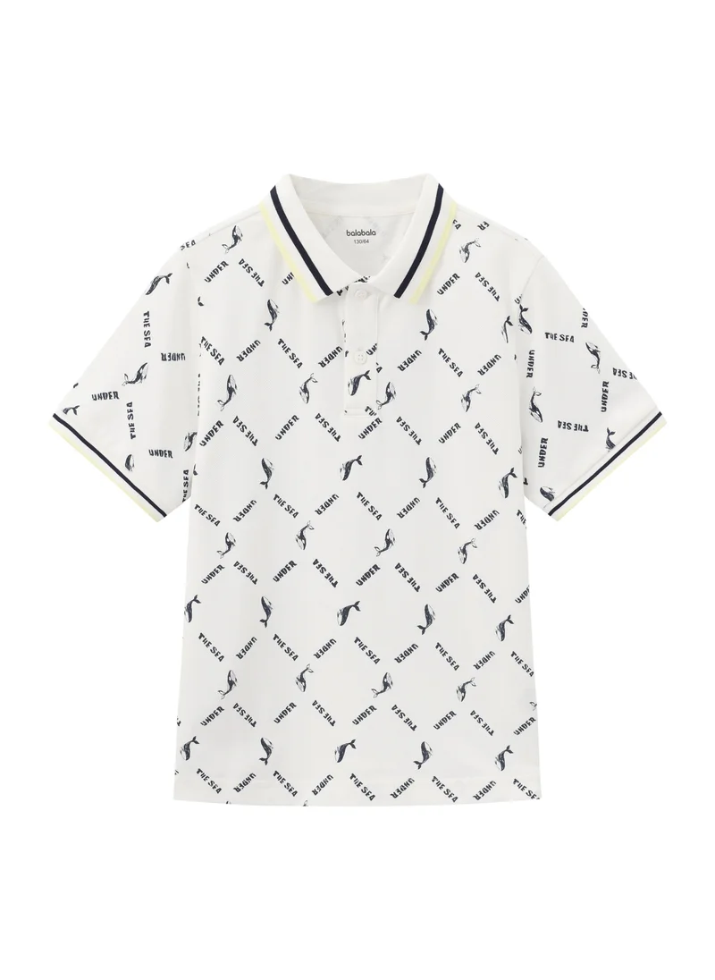 Kids Boys Lapel short-sleeved T-shirt