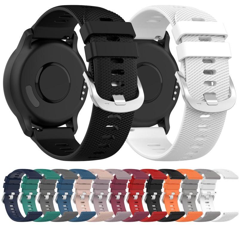 S-TOP For Garmin Venu 2 22mm Cross Textured Solid Color Silicone Watch Band(Blue) - Image 3