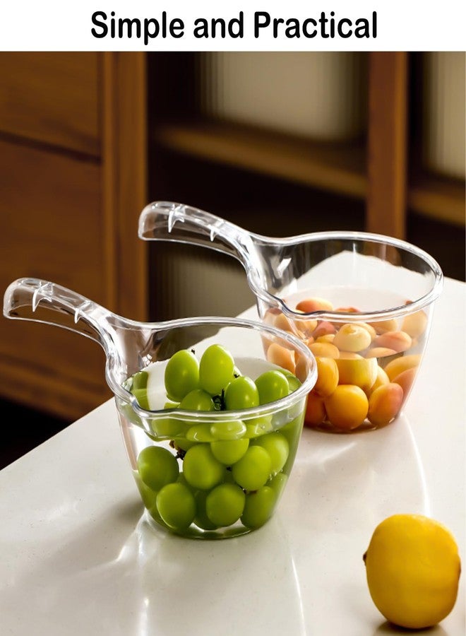 Iensen 2-Pack Medium Transparent Plastic Water Ladle, Kitchen & Bathroom Scoop, 1.5L Capacity Each, Dishwasher Safe - Image 5