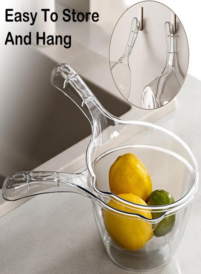 Iensen 2-Pack Medium Transparent Plastic Water Ladle, Kitchen & Bathroom Scoop, 1.5L Capacity Each, Dishwasher Safe - Image 4