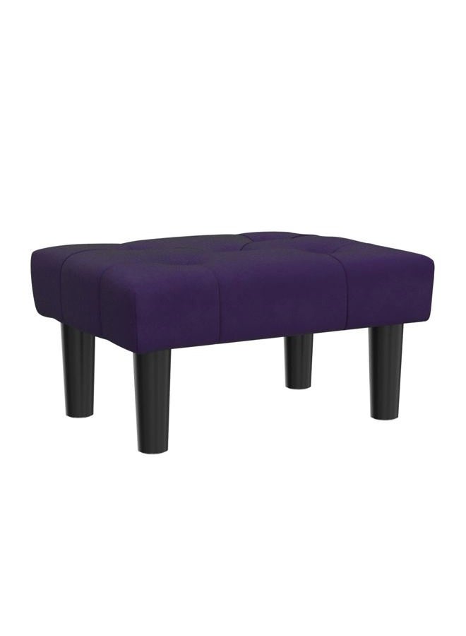 HOUCHICS Small Footstool Ottoman, Velvet Wooden Foot Stool Ottoman with Wood Legs, Sofa Footrest Extra Seating for Living Room Entryway Office(Purple 2PACK) - Image 4
