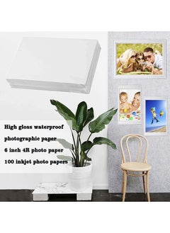 Generic 100 Sheets 4"x 6" 4R High Glossy Photographic Paper Waterproof Professional High Glossy Photo Paper For Printer Works with All Inkjet Printers 230g  - Image 2