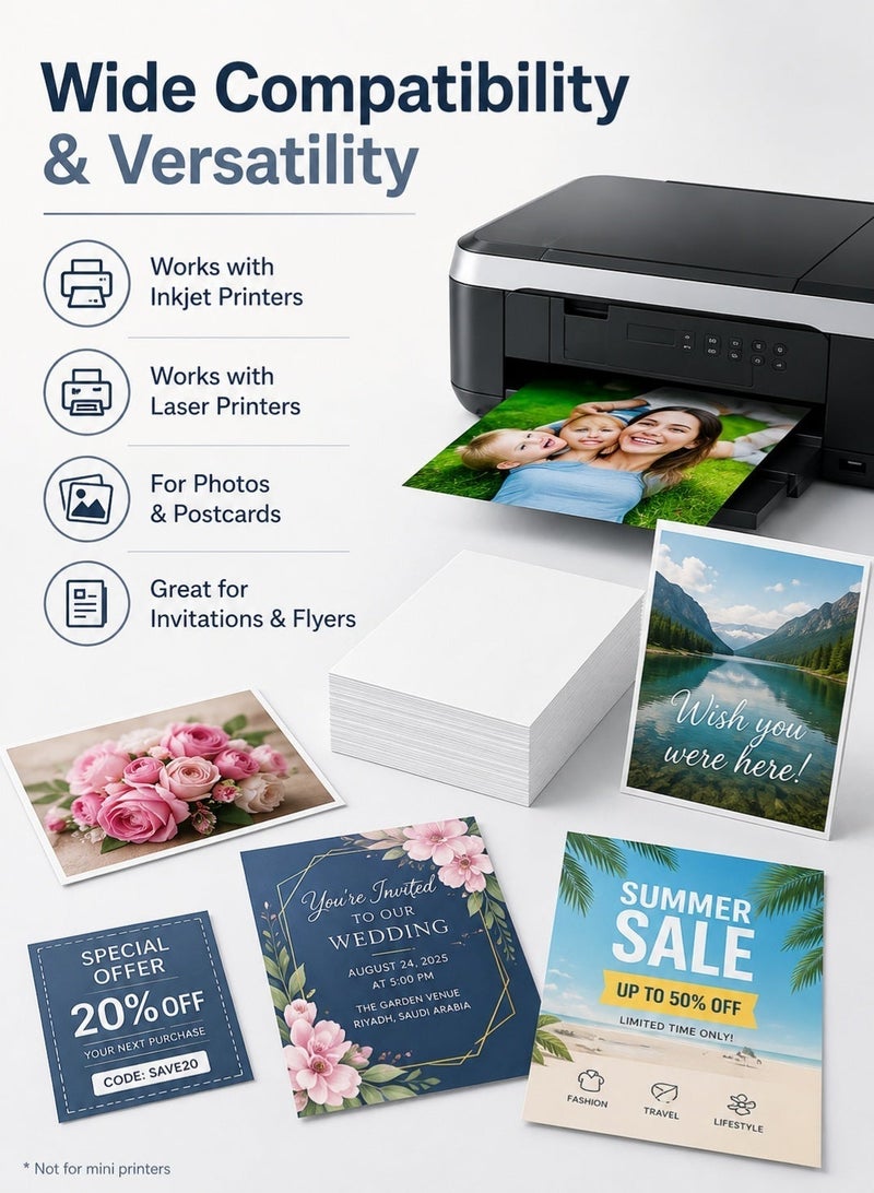 NIIMBOT 100 Sheets 4"x 6" 4R High Glossy Photographic Paper Waterproof Professional High Glossy Photo Paper For Printer Works with All Inkjet Printers 230g - Image 3