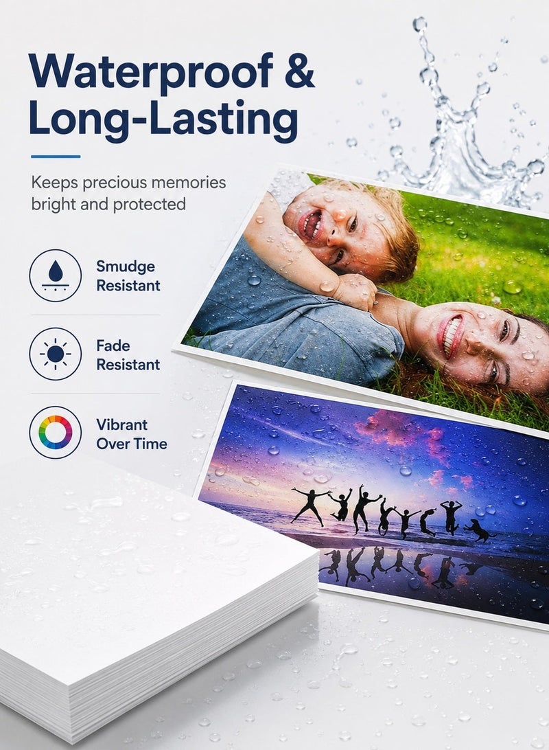 NIIMBOT 100 Sheets 4"x 6" 4R High Glossy Photographic Paper Waterproof Professional High Glossy Photo Paper For Printer Works with All Inkjet Printers 230g - Image 4