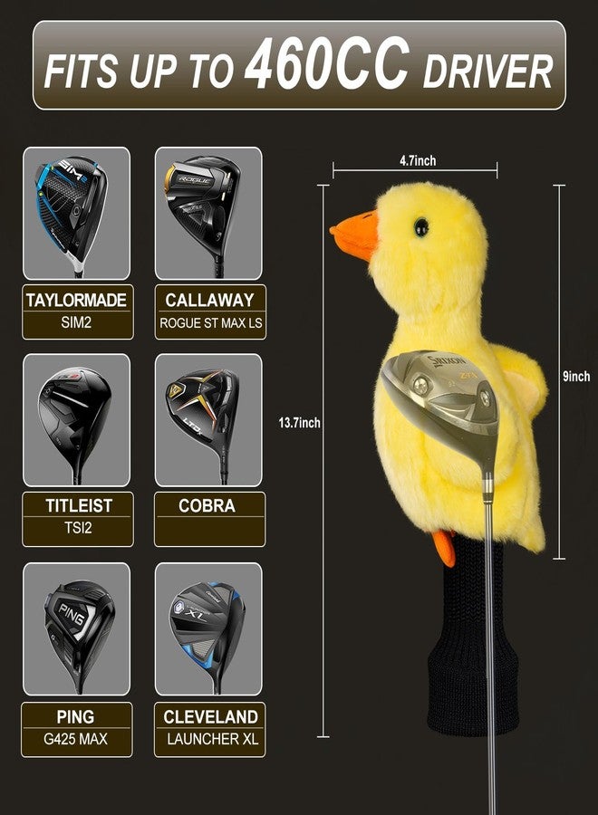 LZFAN Golf Club Covers for Woods and Drivers Funny Driver Headcover Animal Golf Club Head Covers Golf Gifts for Men Women Plush - Image 2