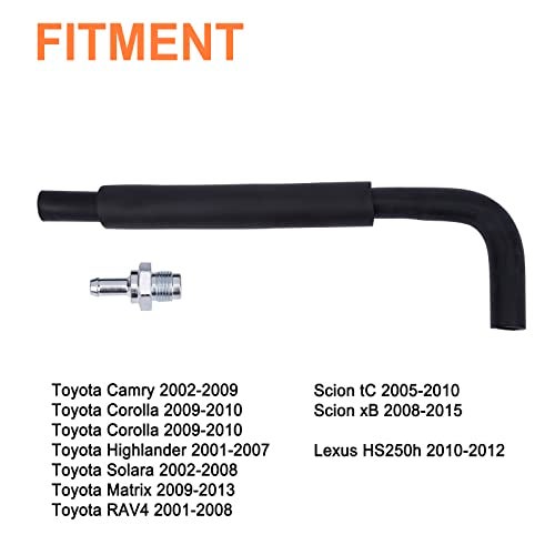 YOUYIEN Engine PCV Valve and Hose Kit(2.4L 4CYL).Fit for Camry Corolla Highlander Solara Matrix RAV4 TC XB HS250h.Replaces Part # 12204-28020 12262-28021. - Image 3