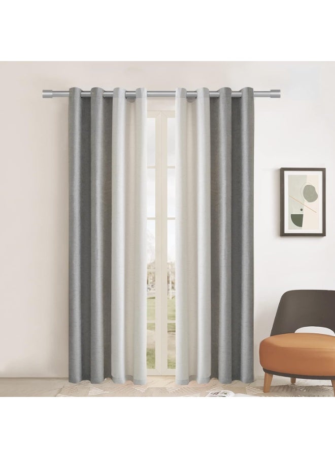 WALALLA Extendable Stainless Steel Metal Shower Curtain Rod, Tension Spring Shower Curtain Rod, Tension Telescopic Curtain Pole, Clothes Rail Adjustable from 80 to 200 cm - Image 3