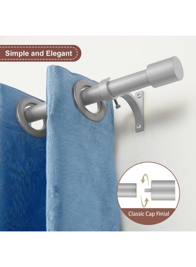 WALALLA Extendable Stainless Steel Metal Shower Curtain Rod, Tension Spring Shower Curtain Rod, Tension Telescopic Curtain Pole, Clothes Rail Adjustable from 80 to 200 cm - Image 4