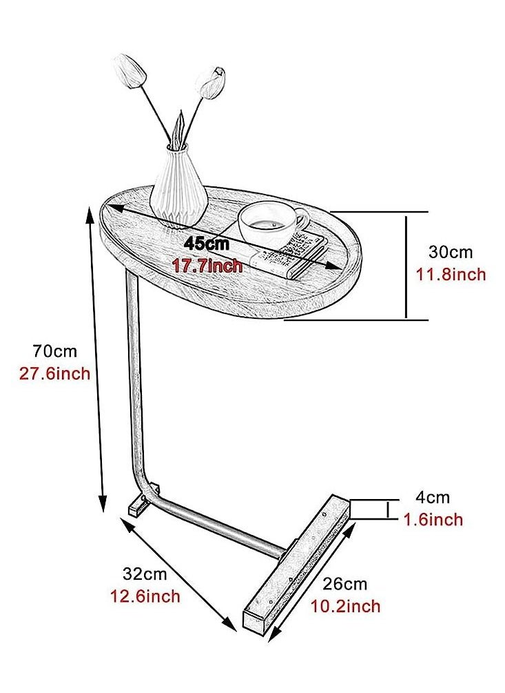 Arabest - Movable Side Table, Small Coffee Table, Sofa Side Cabinet, Minimalist Mini Corner Table, Bedside Table - Image 1