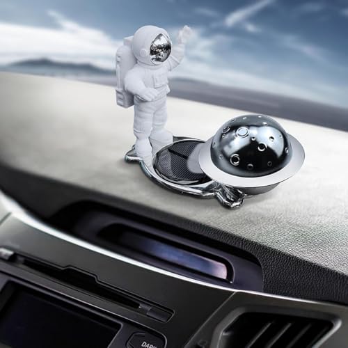 YOURKARTS.COM Solar Car Perfume Diffuser – Aircraft Design Metal Body with Rotating Wing, Solar-Powered Aromatherapy & Car Decoration – Long-Lasting Car Fragrance | car accessories 2025 (Astronaut) - Image 3