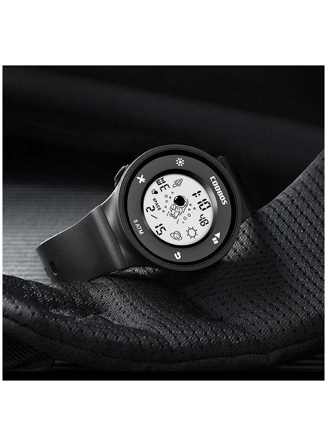 Coobos Kids Water Resistant Rubber Digital Watch Black  - Image 3