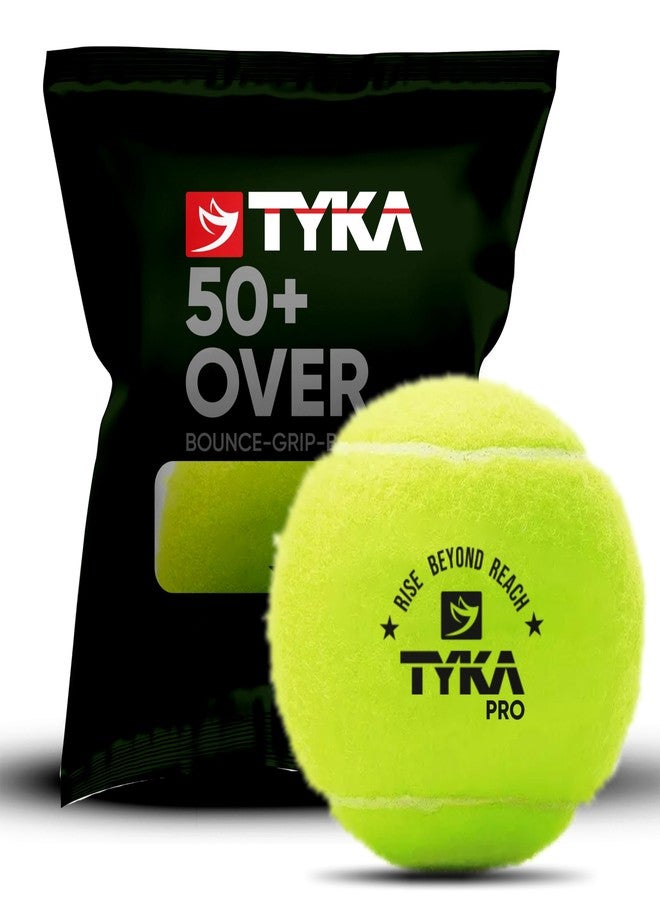 TYKA Cricket Tennis Balls Soft & Lightweight Balls for Lawn and Street Cricket (Heavy, Pack of 1 (120 ± GMS)) - Image 1