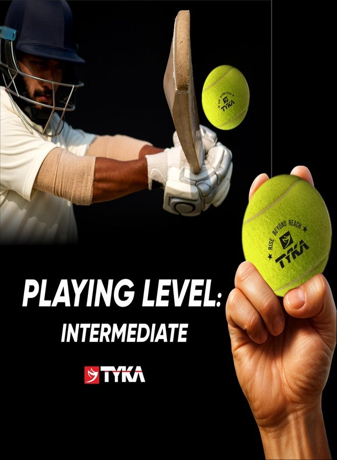 TYKA Cricket Tennis Balls Soft & Lightweight Balls for Lawn and Street Cricket (Heavy, Pack of 1 (120 ± GMS)) - Image 4