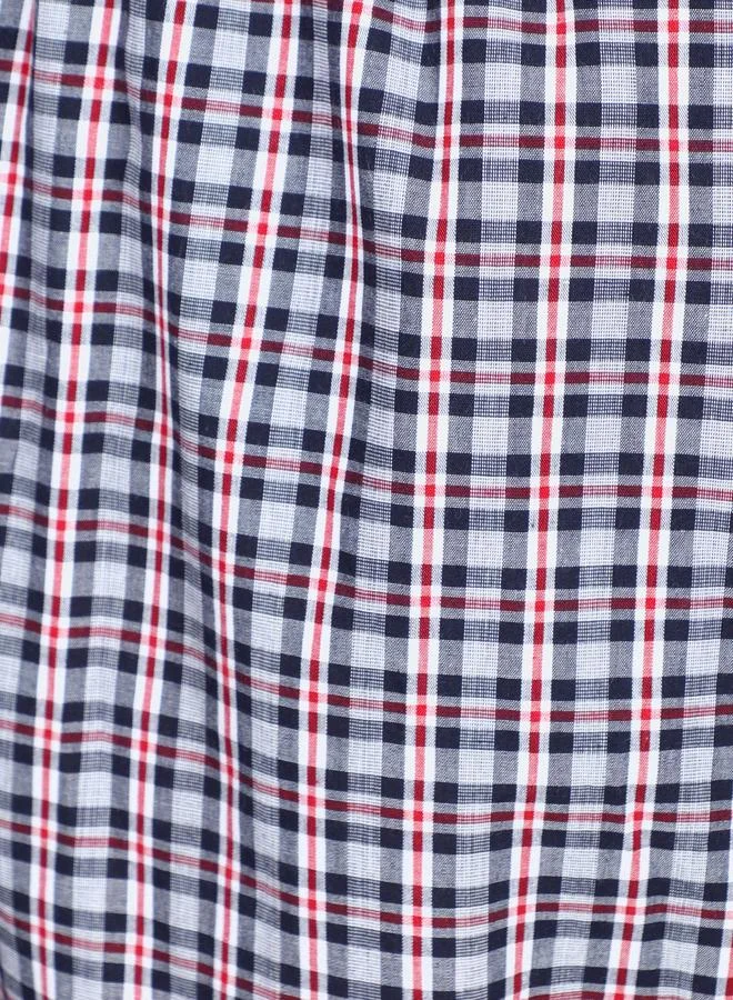 victor and jane Victor and Jane Solid Short Sleeve T-Shirt and Checked Pyjama Set