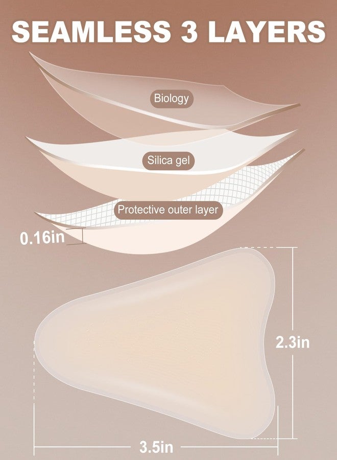 CICKEE Camel Toe Concealer Reusable - Waterproof Camel No Underwear Insert Pack Cameltoe Concealer Proof Silicone Camel Toe Hider Cover Stopper Underwear Guard for Women - 4 Pack Nude - Image 5
