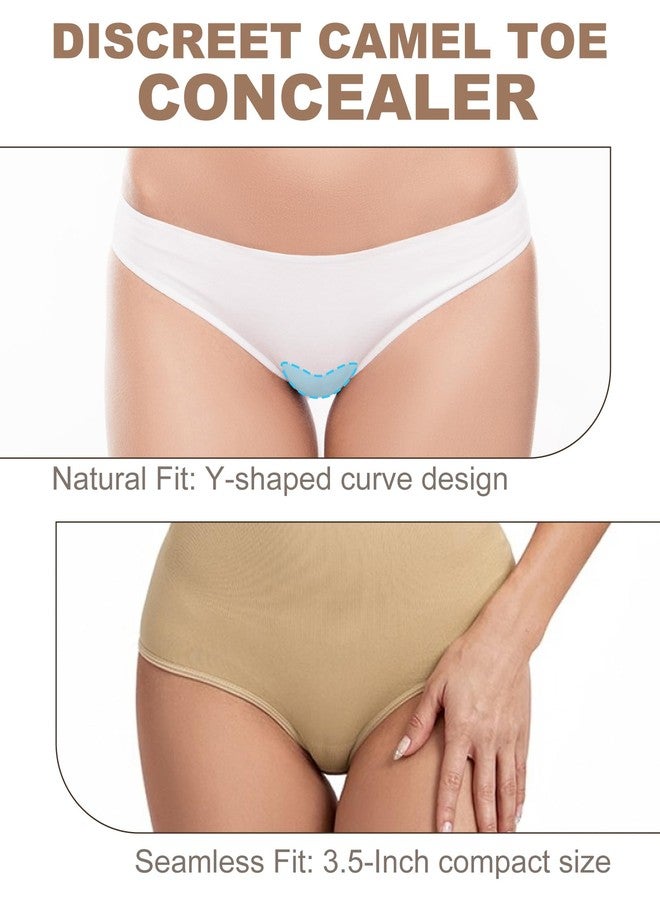 CICKEE Camel Toe Concealer Reusable - Waterproof Camel No Underwear Insert Pack Cameltoe Concealer Proof Silicone Camel Toe Hider Cover Stopper Underwear Guard for Women - 4 Pack Nude - Image 4