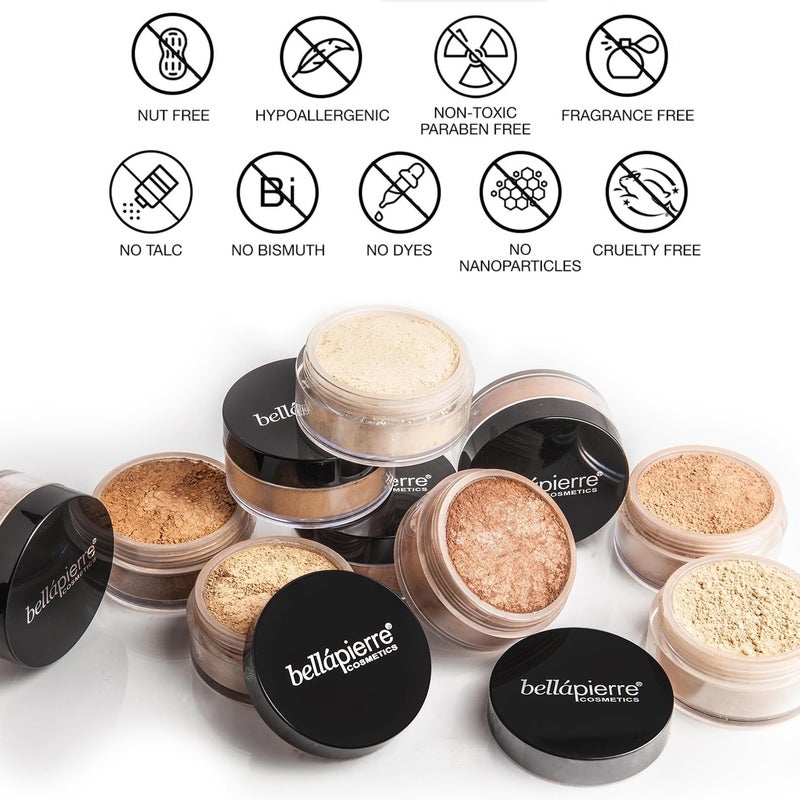 bellapierre Get Started Kit | Includes 2 Mineral Foundations, 1 Blush, & 1 Bronzer | Mineral Makeup Essentials | Non-Toxic and Paraben Free | Oil and Cruelty Free | Long Lasting Formulas â€“ Medium - Image 3