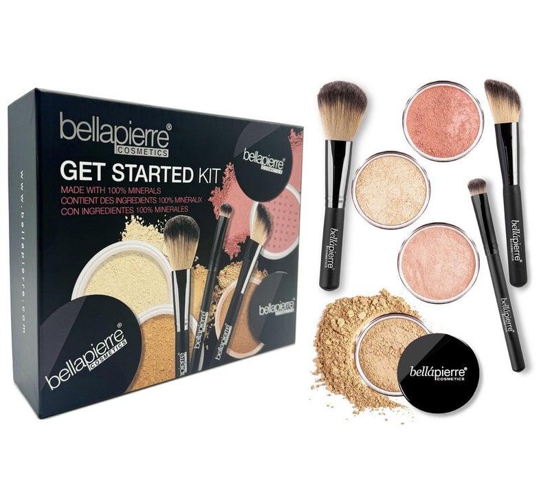 bellapierre Get Started Kit | Includes 2 Mineral Foundations, 1 Blush, & 1 Bronzer | Mineral Makeup Essentials | Non-Toxic and Paraben Free | Oil and Cruelty Free | Long Lasting Formulas â€“ Medium - Image 1