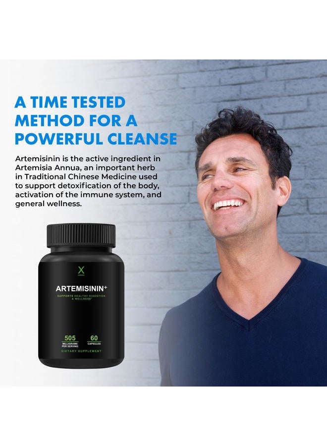 HUMANX Artemisinin 505 mg - Supports Healthy Aging, Digestion, and Immunity - USA Third Party Tested - Vegan, Non-GMO - Artemisia Annua Supplement - Sweet Wormwood Extract - Easy to Swallow Capsules - Image 4
