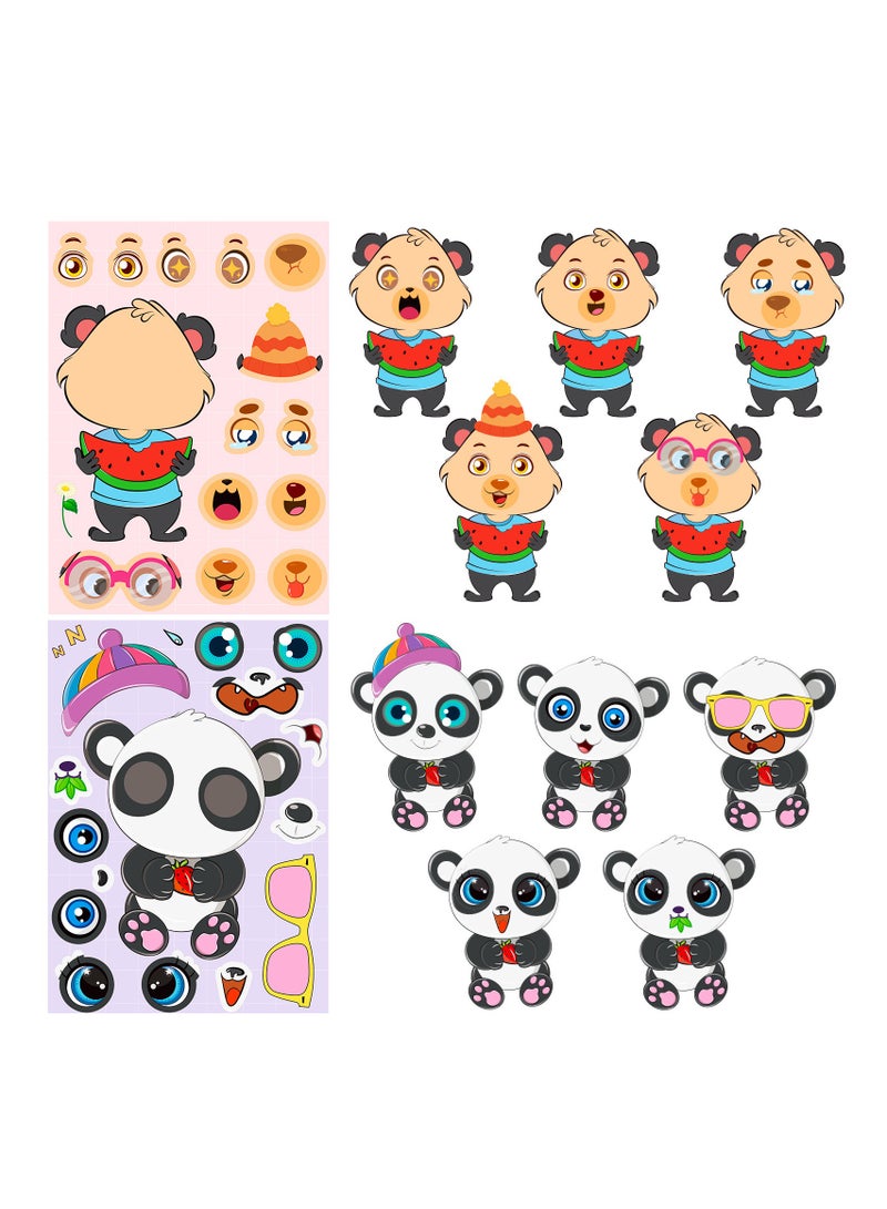 6pcs animal puzzle stickers early education face changing stickers baby puzzle diy stickers puzzle stickers for children - Image 4
