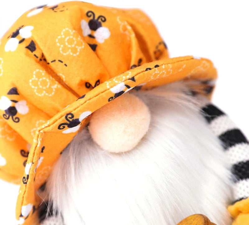 klarako Bee Gnome Sunflower Doll Spring Decor Handmade Swedish Honey Bee Gnome Gonks Doll Spring Sunflower Gonks Figures Faceless Doll Home Farmhouse Kitchen Decor Desktop Ornaments (A) - Image 4