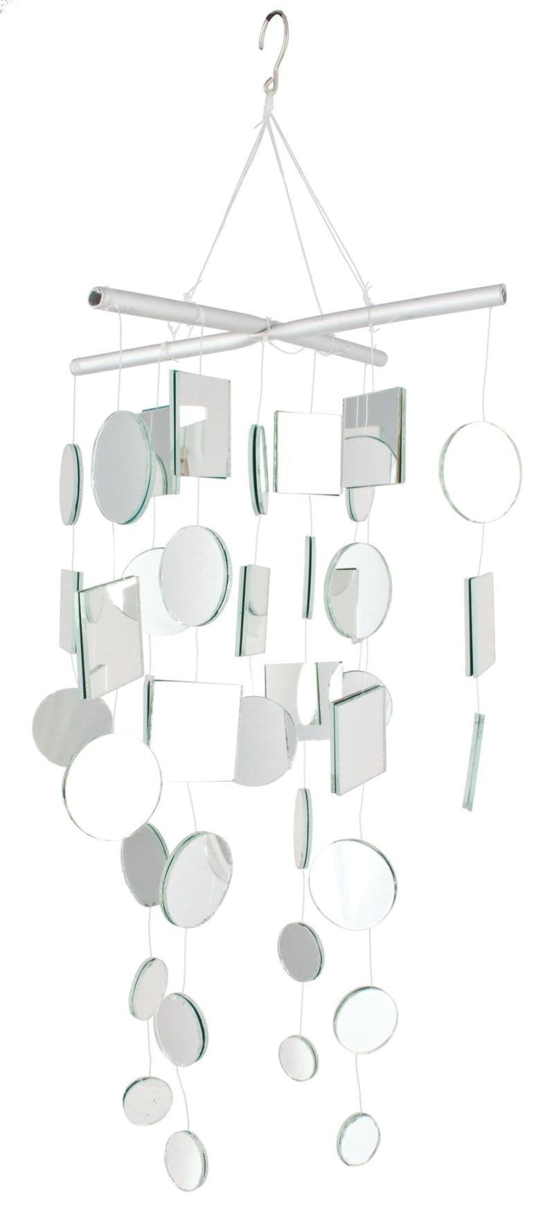 Woodstock Chimes Asli Arts Collection, Mirror Chime, Medium (20'') Capiz Wind Chimes for Outdoor, Patio, Home or Garden Décor (C125) - Image 1