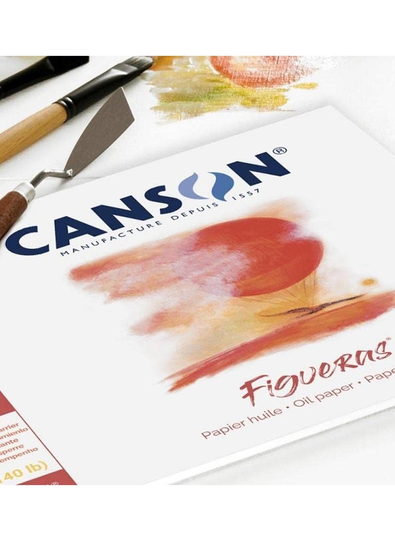 CANSON 24x30cm Size Oil Painting Figueras Paper Pad 10 Sheets 290gsm Thickness - Image 3