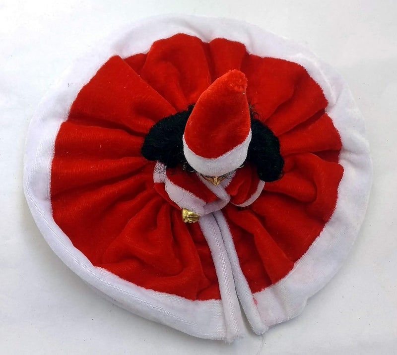 Reyon REYON Valvet Kanha Ji Poshak Bal Gopal Kanha JiThakur Ji Heavy Fancy Xmas Cap Janmashtami Special Krishna Christmas Theme Winter Dress for Puja Red Size02 - Image 5