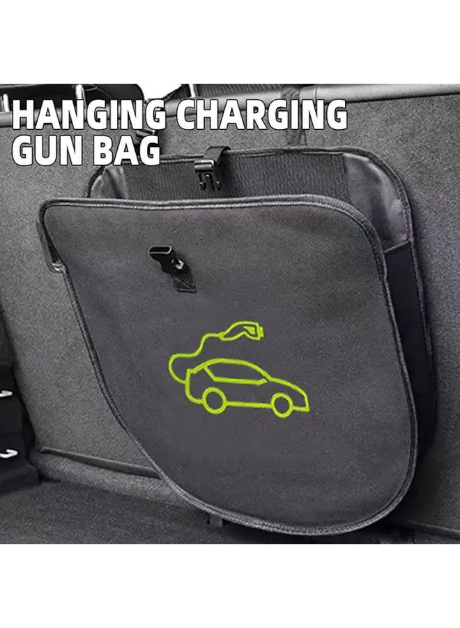 Black Heavy Duty EV Charging Cable Storage Organizer With Wall Mount Holder - Image 1