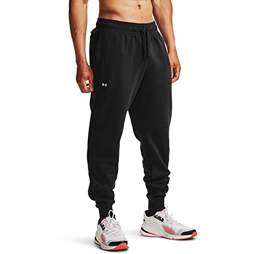 Under Armour mens Rival Fleece Joggers , Black (001)/Onyx White , Medium - Image 1
