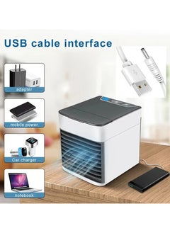 Generic Mini Air Conditioning Fan 7 Colors Light Usb Portable Air Conditioner 3 Gears Home Water Cooling Spray Air Conditioning Fan  - Image 5
