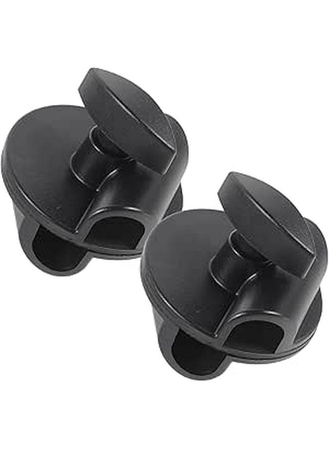 2 Microphone Extension Desk Mount Clips Rotatable Knob Black For Boom Arm Studio - Image 1