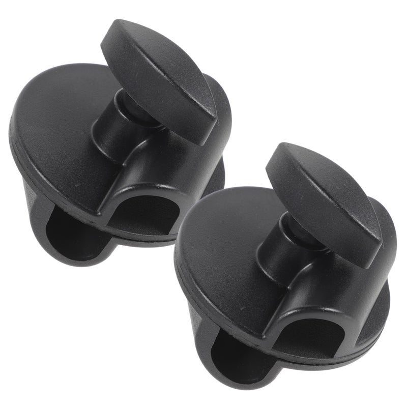 2 Microphone Extension Desk Mount Clips Rotatable Knob Black For Boom Arm Studio - Image 2