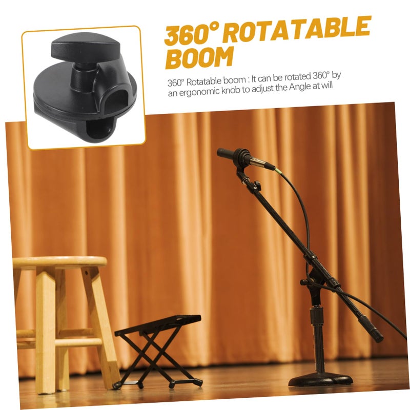 2 Microphone Extension Desk Mount Clips Rotatable Knob Black For Boom Arm Studio - Image 5
