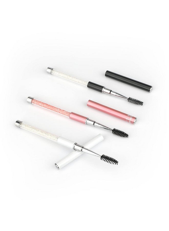 g2plus 3Pcs Eyelash Brushes With Cap, Eye Brow Brush, Eyelash Mascara Brushes Wands Applicator Makeup Tools For Travel - Image 3