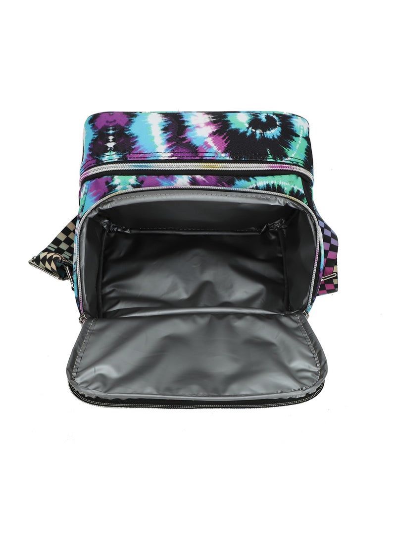 CUBS Tie Dyed Waterproof double decker lunch bag with removable shoulder strap carrying your favorite meals to school, work or while traveling - Image 4