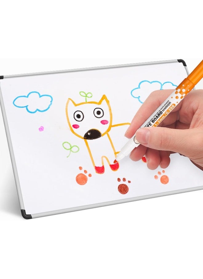 ECVV 8 Pack Whiteboard Pens Dry Erase Magnetic Whiteboard Markers Easy to Wipe Meeting Pen with Eraser Cap for Writing on Whiteboards, Glass, Mirror  - Image 3