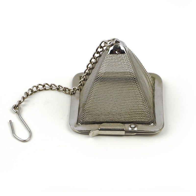 RSVP International Endurance Collection Mesh Loose Leaf Tea Strainer/Infuser Ball, 18/8 Stainless Steel and Dishwasher Safe, Pyramid, 1.75" - Image 2