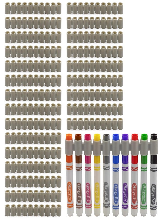 Darware Marker Holders (25-Pack); The Original Marker Gripper Silicone Marker Organizers for Broad Tip Colored Marker Sets, No More Lost Lids - Image 1
