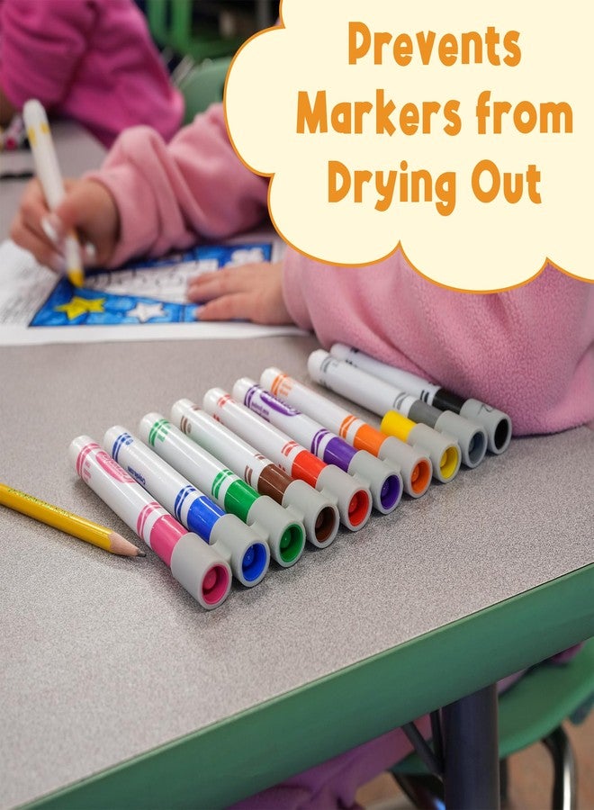 Darware Marker Holders (25-Pack); The Original Marker Gripper Silicone Marker Organizers for Broad Tip Colored Marker Sets, No More Lost Lids - Image 5
