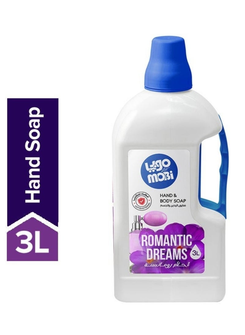 MOBi Antibacterial  Liquid Hand and Body Soap with Romantic Dreams Scent 3L - Image 2