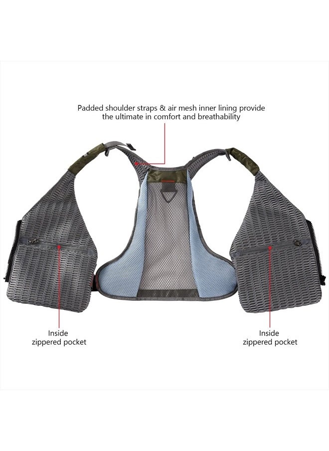 BASSDASH - Fly Fishing Vest with Pockets Adjustable Size for Men Women Bass Trout Fishing FV12 - Image 1