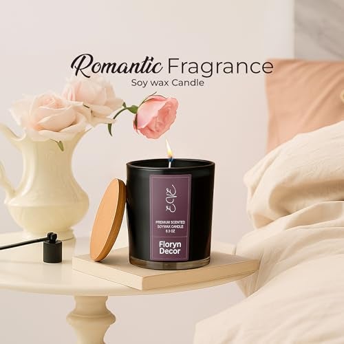 Floryn Decor Glass Premium Scented Candles for Home Decor with Wodden Lid- Perfect Fragrance Candle for, Gifts and Relaxation|Fragrance- Oudh - Image 3