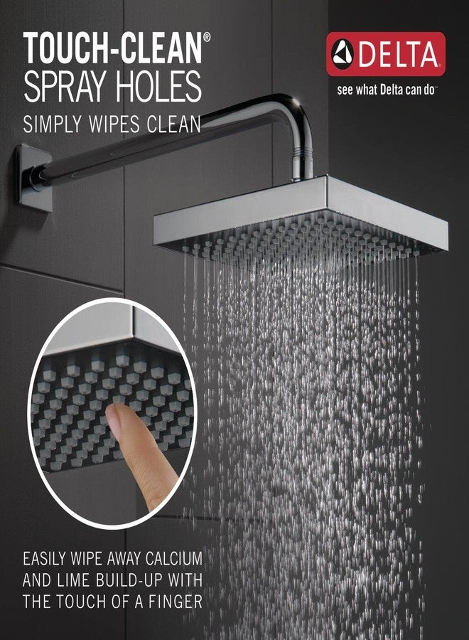 DELTA FAUCET | 8” Square Raincan Shower Head| Touch-Clean Technology (Polished Chrome) | Overhead Shower | RP50841 - Image 3
