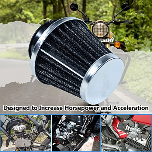 Asryd Motorcycle Air Filter Pods, Motorcycle Air Filter 42mm Round Tapered Clamp-on Pod Intake Filter Cleaner For Duke 390 (Pack of 1) - Image 2