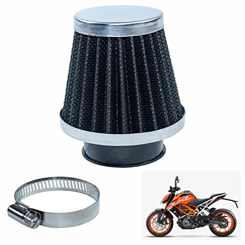 Asryd Motorcycle Air Filter Pods, Motorcycle Air Filter 42mm Round Tapered Clamp-on Pod Intake Filter Cleaner For Duke 390 (Pack of 1) - Image 1