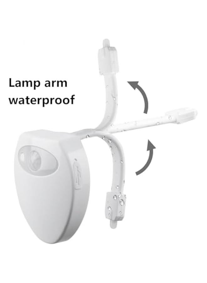 Rechargeable Toilet Night Light, Motion Sensor Activated LED, 16 Color Changing Bowl Nightlight for Bathroom Decor for Bathroom Decor, Cool Stocking Stuffer Gadgets, for Dad, Boys, Kids, Men  - Image 4