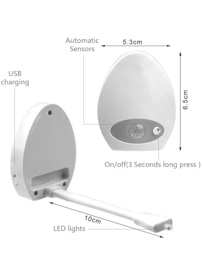 Rechargeable Toilet Night Light, Motion Sensor Activated LED, 16 Color Changing Bowl Nightlight for Bathroom Decor for Bathroom Decor, Cool Stocking Stuffer Gadgets, for Dad, Boys, Kids, Men  - Image 3