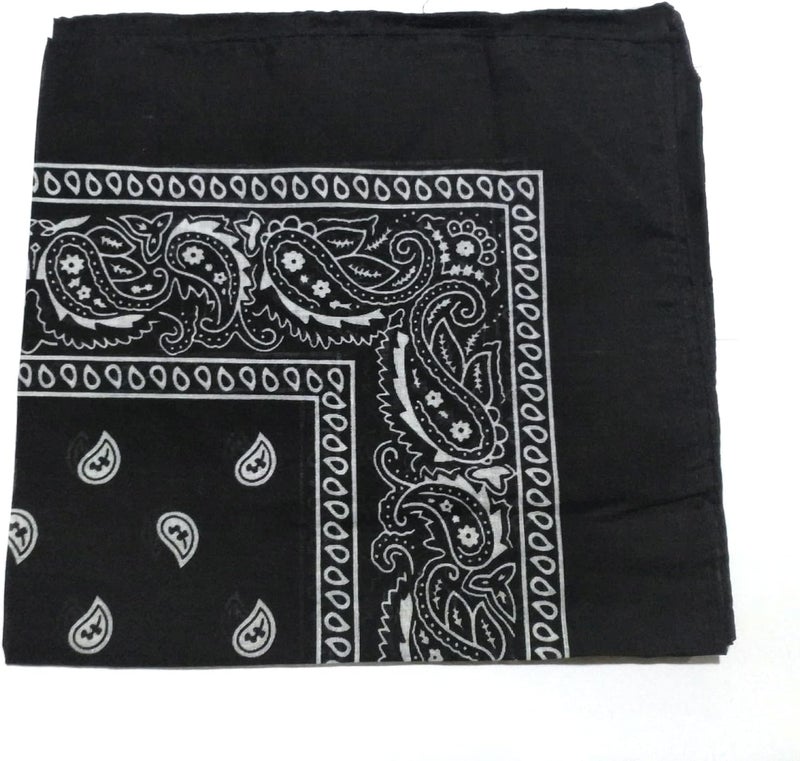 ComboCube 12 Pack(one Dozen) Multi-Purpose Cotton Paisley Cowboy Bandanas Headband for Men and Women - Image 2