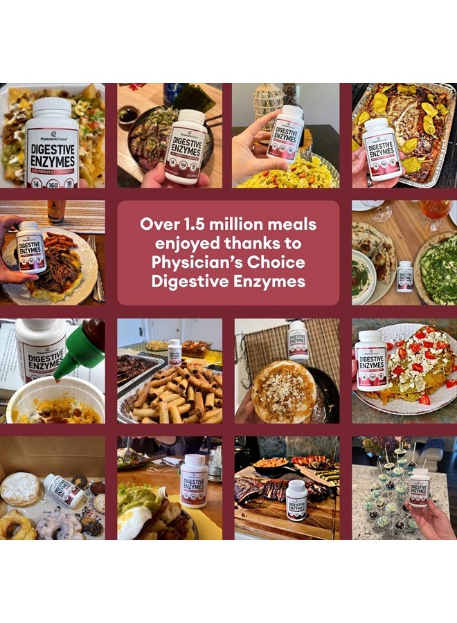 Digestive Enzymes - Multi Enzymes, Bromelain, Organic Prebiotics & Probiotics for Digestive Health & Gut Health - Bloating & Meal Time Discomfort - Dual Action - All Diets - 30 CT
